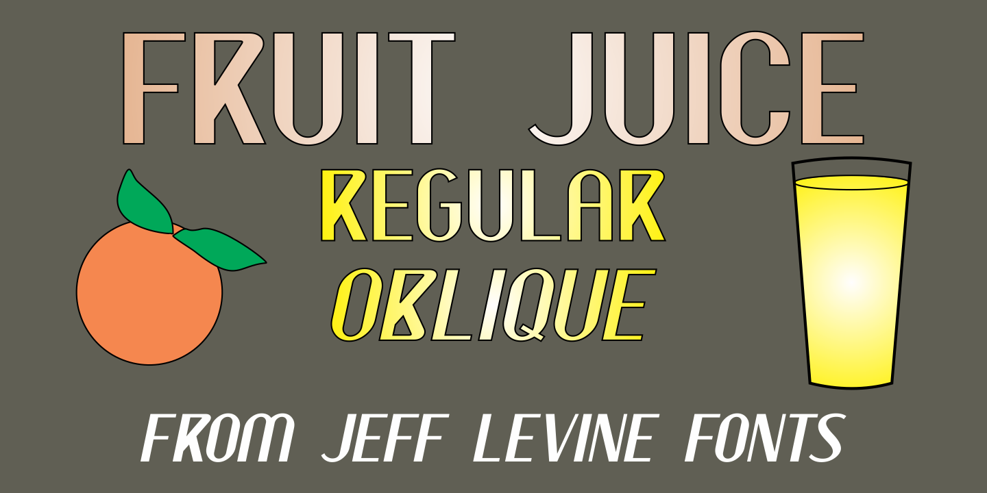 Schriftart Fruit Juice JNL